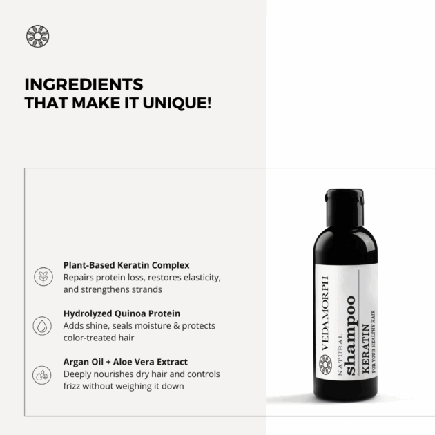 Vedamorph Keratin Restore Shampoo - Image 3