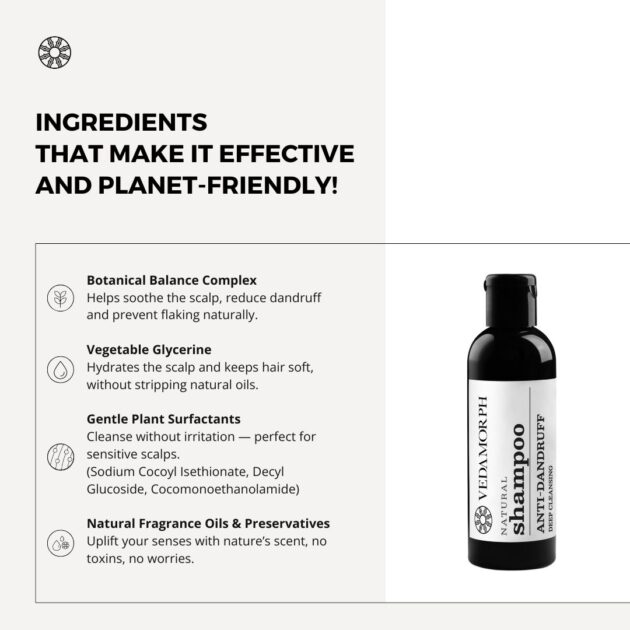 Vedamorph Herbal-Shield Anti-Dandruff Shampoo - Image 2