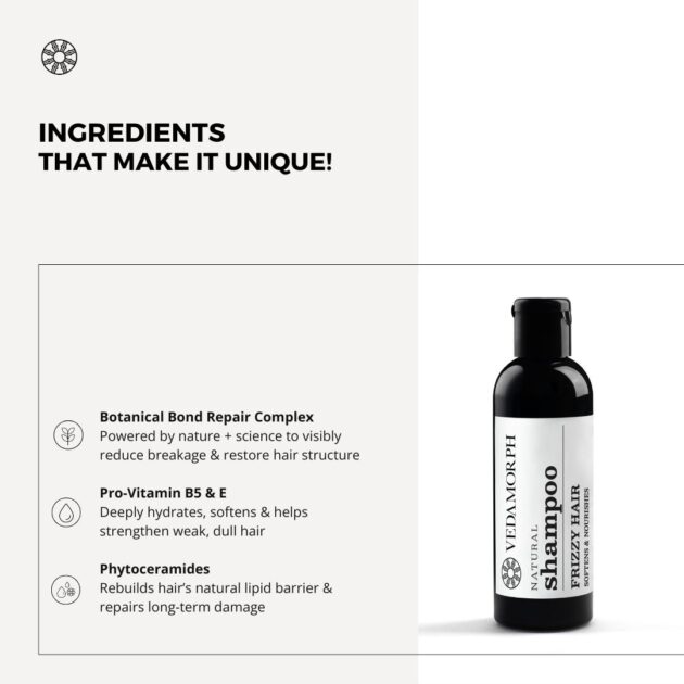 Vedamorph Bond Repair Shampoo for Dry and Frizzy Hair - Image 2