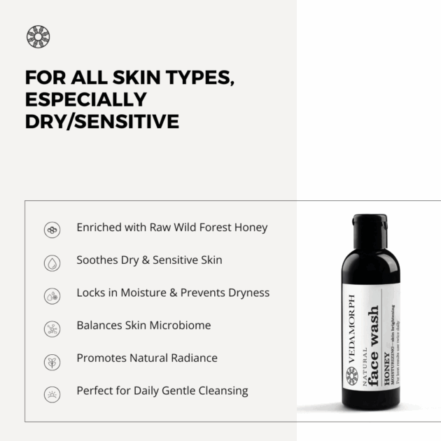 Vedamorph Revitalising Golden Dew Honey Facewash - Image 3