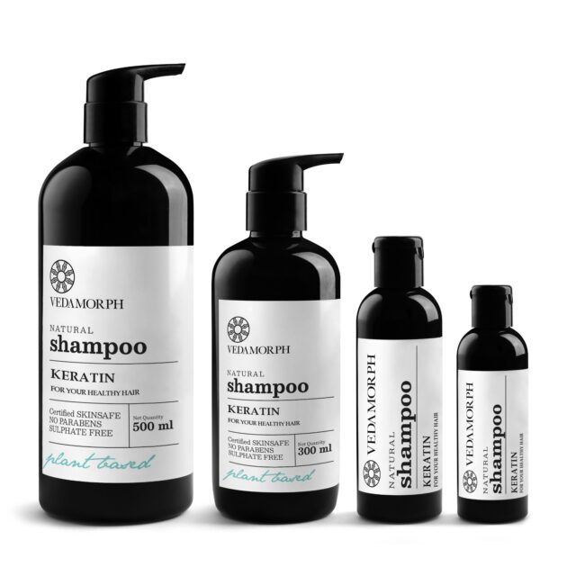 Vedamorph Keratin Repair shampoo all botthle sizes